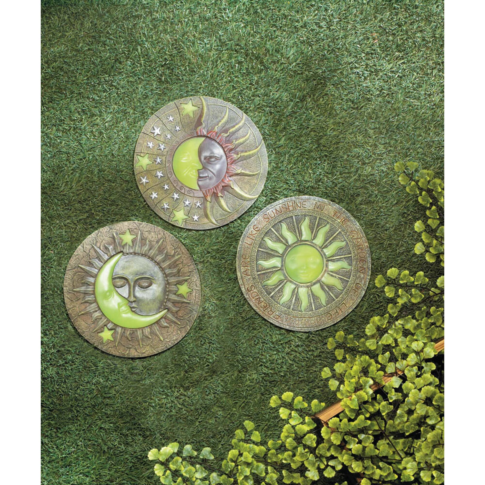10.5" Bursting Sun Glowing Stepping Stone